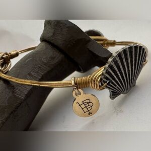 Bourbon and Bowties 2 Tone Shell Bangle